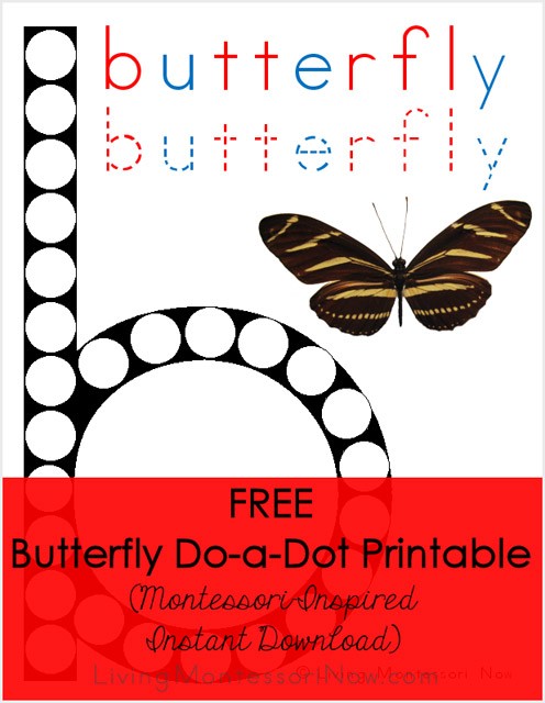 Free Butterfly Do-a-Dot Printable (Montessori-Inspired Instant Download ...
